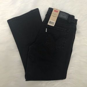 🟢NEW wTag-LEVI’S Black Crop Boot Cut Jeans 10